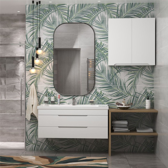 Тумба подвесная с раковиной Mirsant Soho Quadro 120 см (раковина Deep 120) - фото 5