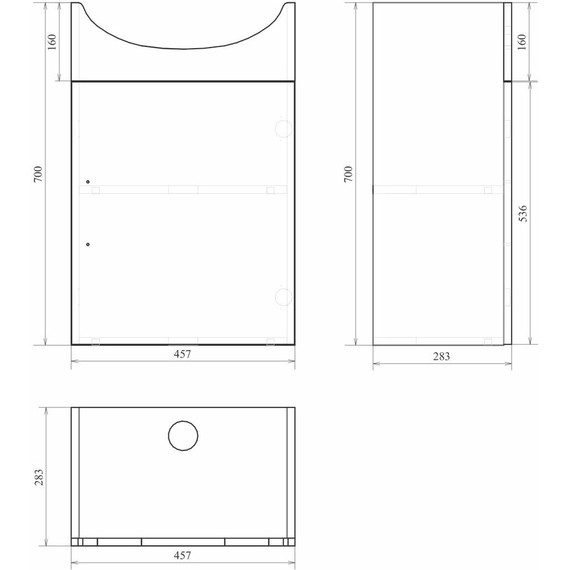 Тумба напольная с раковиной Mirsant Grace 50 см с раковиной Балтика 50, дуб белый (тумба идёт в разобранном виде) - фото 7