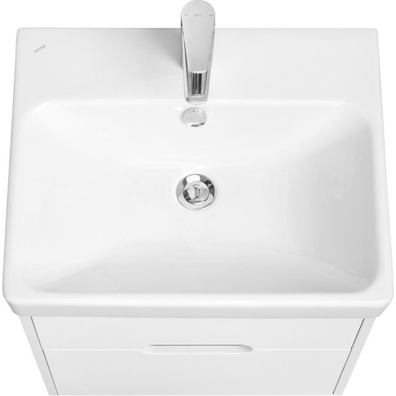 Тумба подвесная с раковиной Акватон Оливия 55 см 1A254201OL010, белый матовый - фото 3