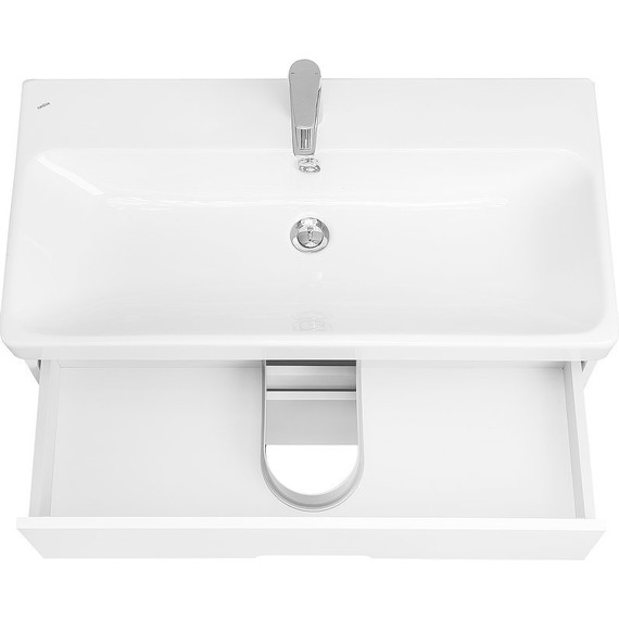 Тумба подвесная с раковиной Акватон Оливия 90 см 1A254401OL010, белый матовый - фото 5