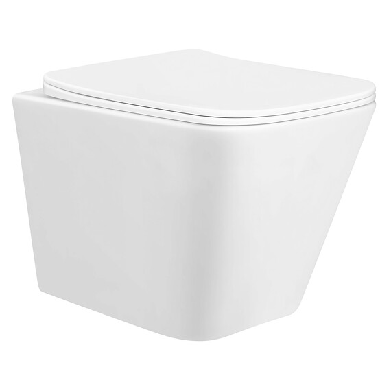 Унитаз подвесной безободковый Azario Hugo AZ-3103 с тонкой крышкой микролифт - фото 