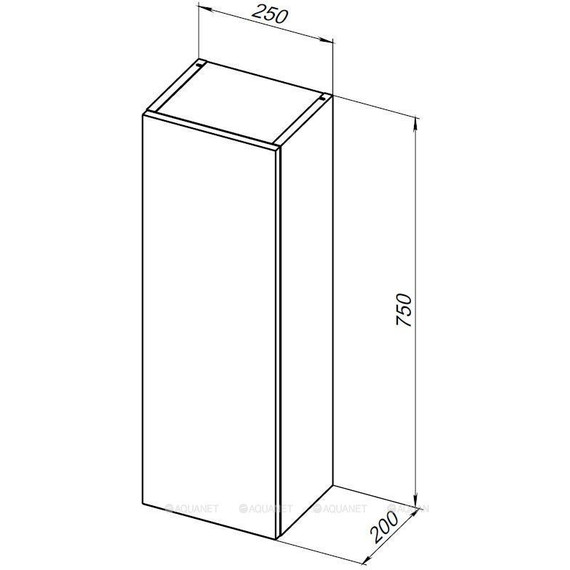 Шкаф подвесной Aquanet Вега 25 см 329127, белый - фото 7