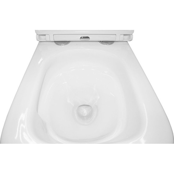 Унитаз подвесной безободковый Azario Teramo AZ-0052-UQ3 с крышкой микролифт (Система смыва торнадо), Цвет производителя: белый - фото 5