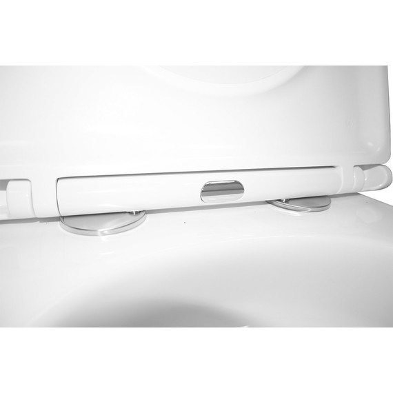 Унитаз подвесной безободковый Azario Teramo AZ-0052-UQ3 с крышкой микролифт (Система смыва торнадо), Цвет производителя: белый - фото 6