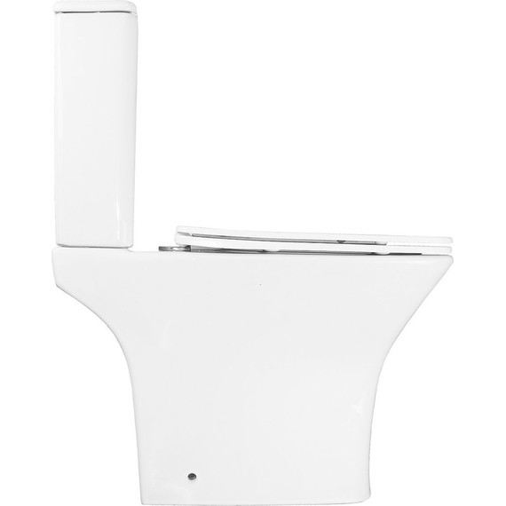 Унитаз-компакт безободковый Azario FRETTA Square AZ-1038A N с тонкой крышкой микролифт - фото 12