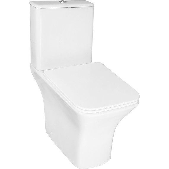 Унитаз-компакт безободковый Azario FRETTA Square AZ-1038A N с тонкой крышкой микролифт - фото 2