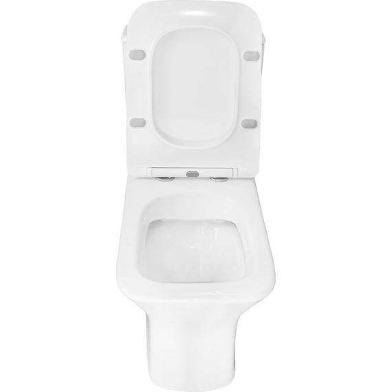 Унитаз-компакт безободковый Azario FRETTA Square AZ-1038A N с тонкой крышкой микролифт - фото 5