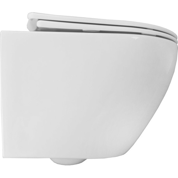 Унитаз подвесной безободковый Azario Fatto AZ-1049WS с тонкой крышкой микролифт - фото 11