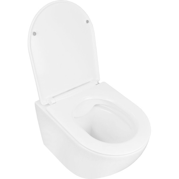 Унитаз подвесной безободковый Azario Fatto AZ-1049WS с тонкой крышкой микролифт - фото 2