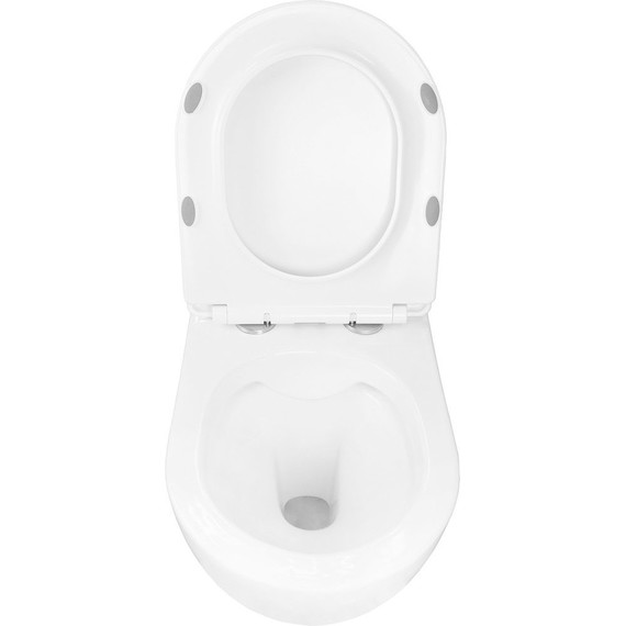 Унитаз подвесной безободковый Azario Fatto AZ-1049WS с тонкой крышкой микролифт - фото 4