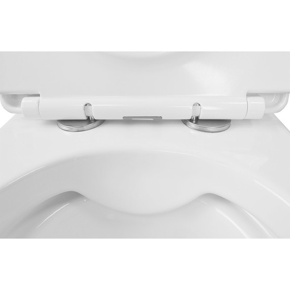 Унитаз подвесной безободковый Azario Fatto AZ-1049WS с тонкой крышкой микролифт - фото 6