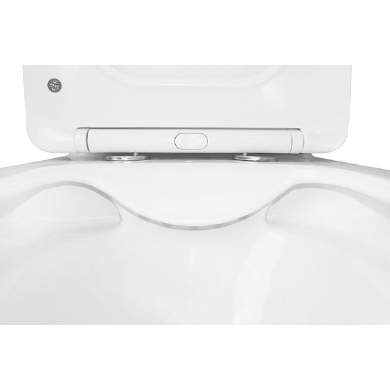 Унитаз-компакт безободковый Azario Anteo Square AZ-1218A с тонкой крышкой микролифт - фото, картинка 9 Унитаз-компакт безободковый Azario Anteo Square AZ-1218A с тонкой крышкой микролифт - фото 9