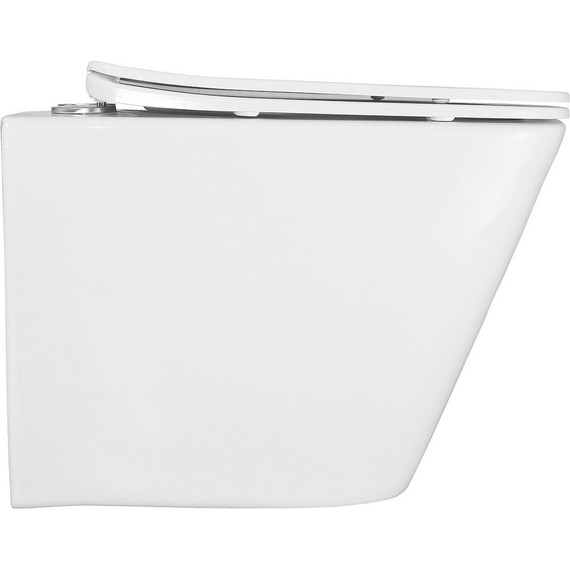 Унитаз подвесной безободковый Azario Hugo AZ-3103 с тонкой крышкой микролифт - фото 11