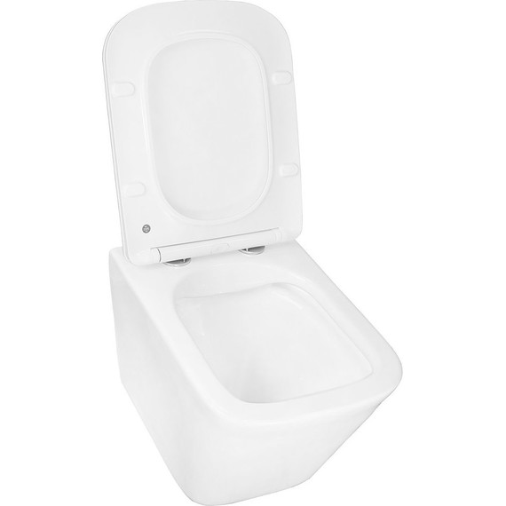 Унитаз подвесной безободковый Azario Hugo AZ-3103 с тонкой крышкой микролифт - фото 4