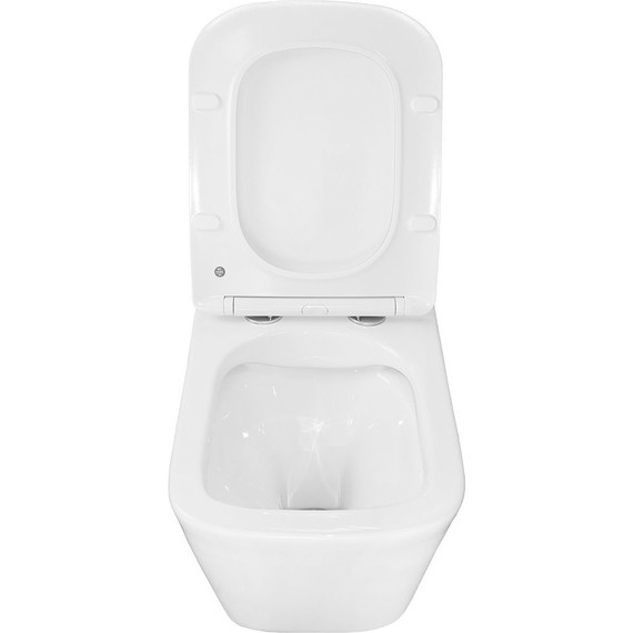 Унитаз подвесной безободковый Azario Hugo AZ-3103 с тонкой крышкой микролифт - фото 5