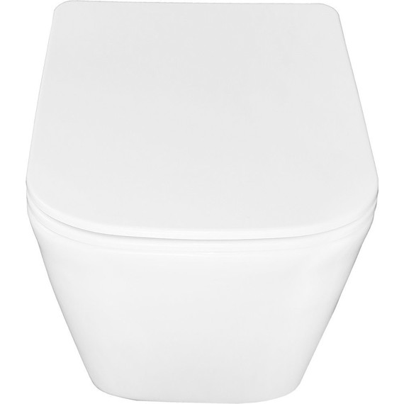 Унитаз подвесной безободковый Azario Hugo AZ-3103 с тонкой крышкой микролифт - фото 6