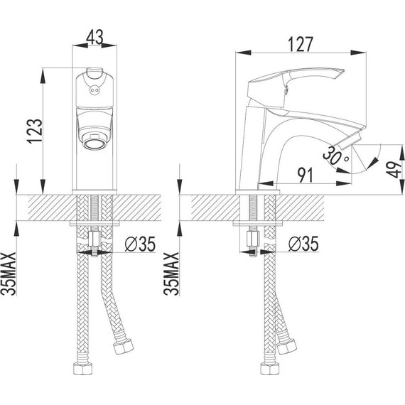 Набор смесителей Lemark: Смеситель для ванны Plus Strike LM1102C + cмеситель для раковины Plus Strike LM1106C - фото 5
