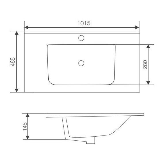 Тумба подвесная с раковиной Mirsant Next 100 см (раковина More 100) белый - фото 6
