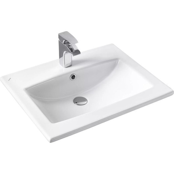 Тумба подвесная с раковиной Акватон Сохо 60 см 1A258001AJ010, белый глянцевый - фото 3