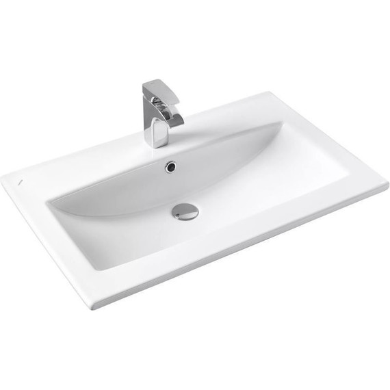 Тумба подвесная с раковиной Акватон Сохо 75 см 1A258101AJ010, белый глянцевый - фото 2