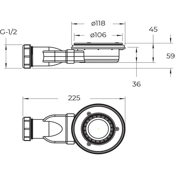 Сифон для душевого поддона BelBagno UNO TRAY-AS-UNO-CR - фото 2