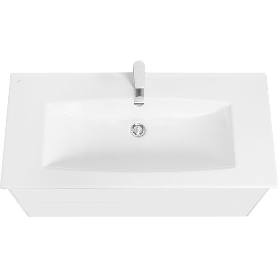 Тумба подвесная с раковиной Акватон Сохо 100 см 1A258201AJ010, белый глянцевый - фото 5