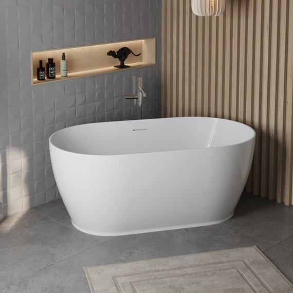Ванна отдельностоящая BelBagno 170x80 см BB413-1700-800-MATT, белый матовый - фото 7