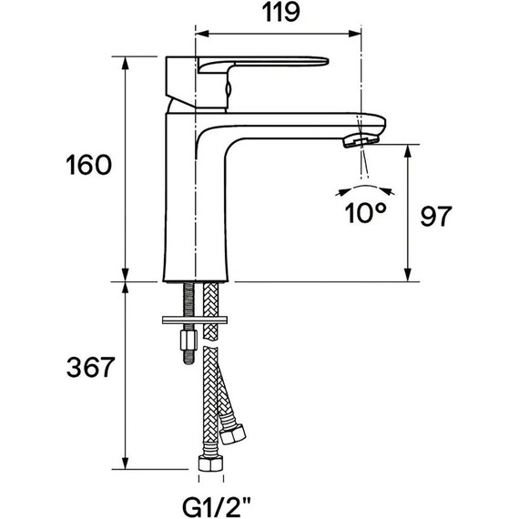 Смеситель для раковины Santek Арма WH5A02007N001, чёрный матовый - фото 8