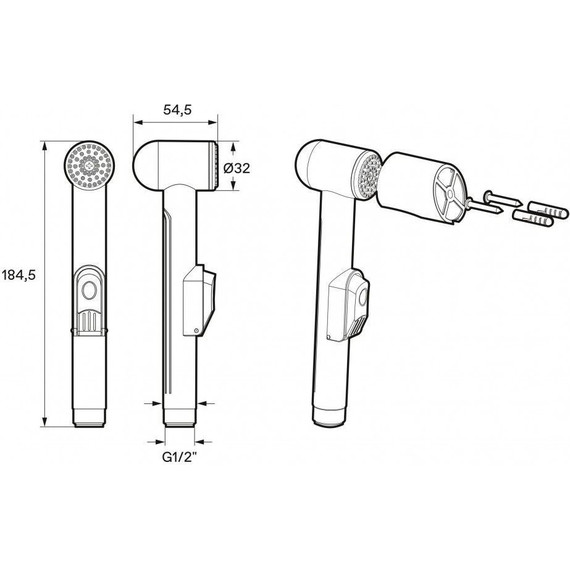 Смеситель для раковины с гигиеническим душем Santek Таос WH5A08009C001 - фото 5