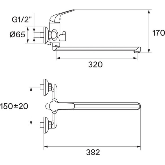 Смеситель для ванны Santek Нико WH5A12005C001 - фото 2