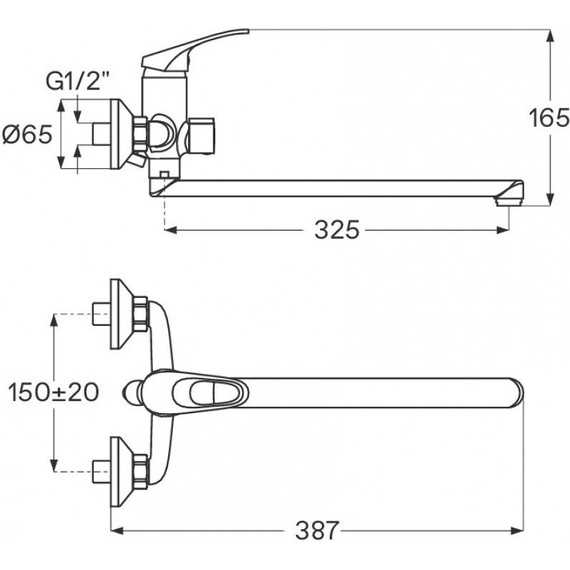 Смеситель для ванны Santek Баус WH5A12010C001 - фото 5