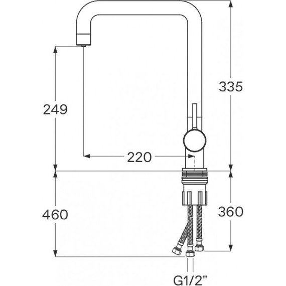 Смеситель для кухни Santek Тесио WH5A43012N001, чёрный матовый - фото 4