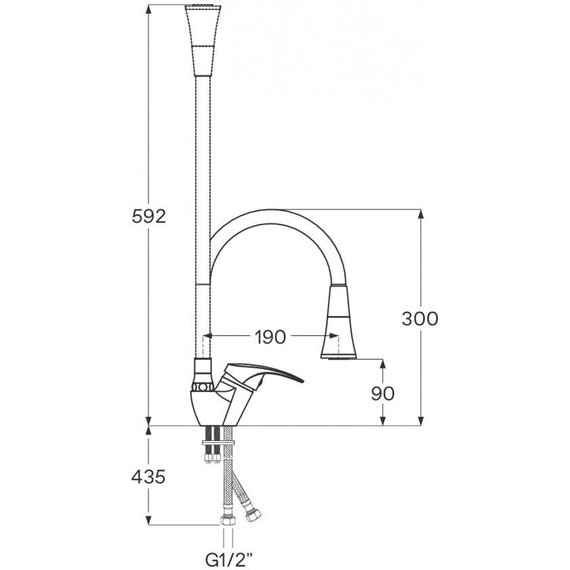 Смеситель для кухни Santek Мавис WH5A44011C001, хром/чёрный - фото 4
