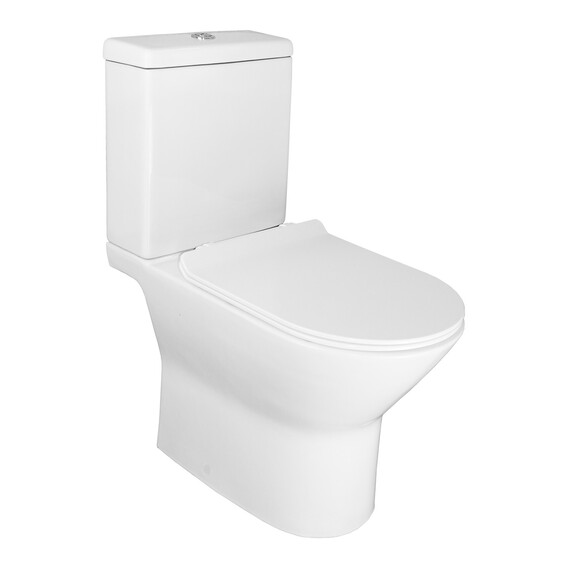 Унитаз-компакт безободковый Azario Mons AZ-76004 с тонкой крышкой микролифт - фото 