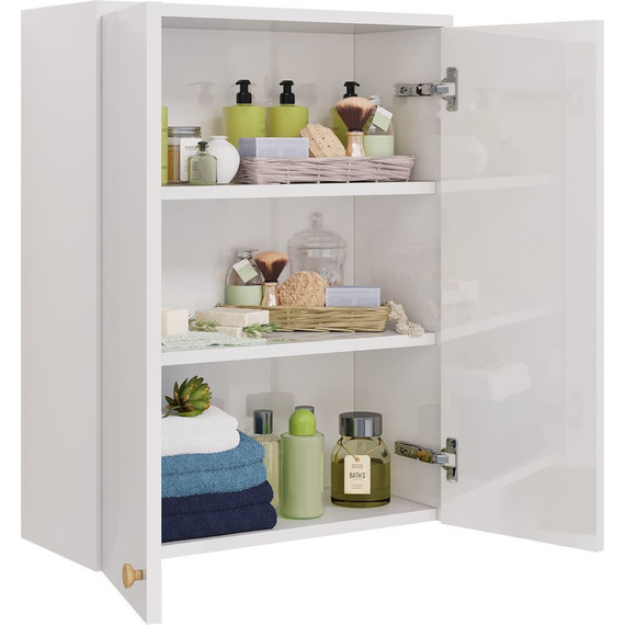 Шкаф подвесной Dreja Luno 60 см 99.2006, белый глянцевый - фото 3