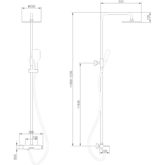 Душевая стойка Abber Emotion AF8816G, золото матовое, Цвет производителя: золото матовое - фото 3