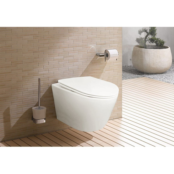 Унитаз подвесной безободковый Azario Vento AZ-1046 с тонкой крышкой микролифт - фото 11