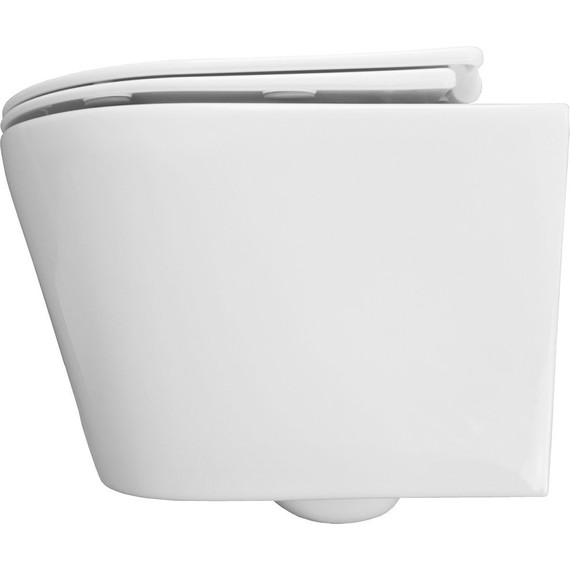 Унитаз подвесной безободковый Azario Vento AZ-1046 с тонкой крышкой микролифт - фото 7