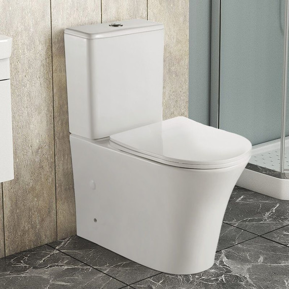 Унитаз-компакт безободковый Azario Anteo Round AZ-1219A с тонкой крышкой микролифт - фото 15