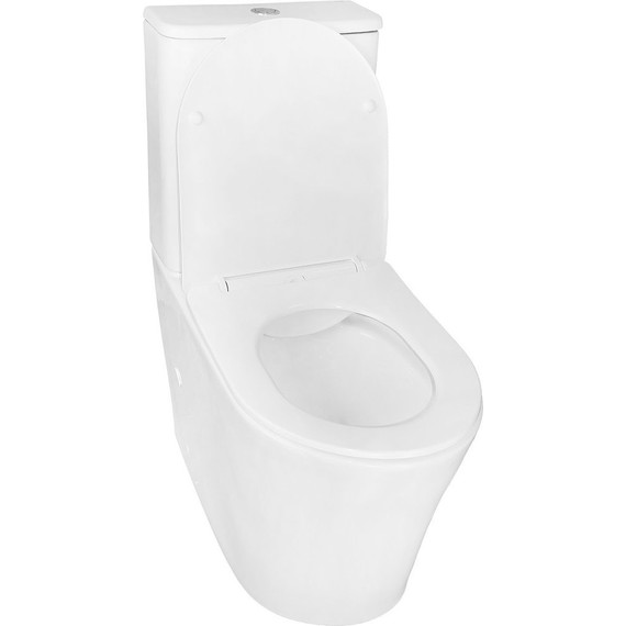 Унитаз-компакт безободковый Azario Anteo Round AZ-1219A с тонкой крышкой микролифт - фото 3