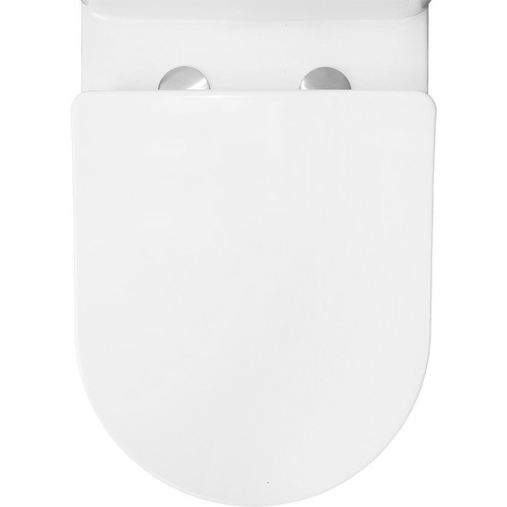 Унитаз-компакт безободковый Azario Anteo Round AZ-1219A с тонкой крышкой микролифт - фото 7