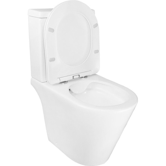 Унитаз-компакт безободковый Azario Flin AZ-1363C с тонкой крышкой микролифт - фото 4