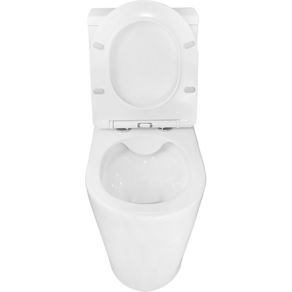 Унитаз-компакт безободковый Azario Flin AZ-1363C с тонкой крышкой микролифт - фото 5