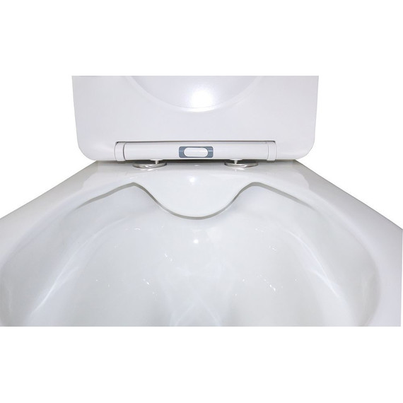 Унитаз-компакт безободковый Azario Flin AZ-1363C с тонкой крышкой микролифт - фото 7