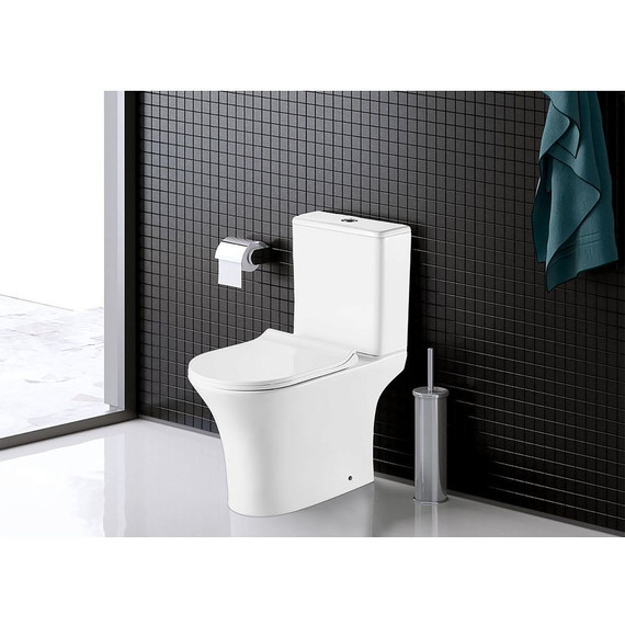 Унитаз-компакт безободковый Azario Fretta Round AZ-7121A с тонкой крышкой микролифт - фото 5