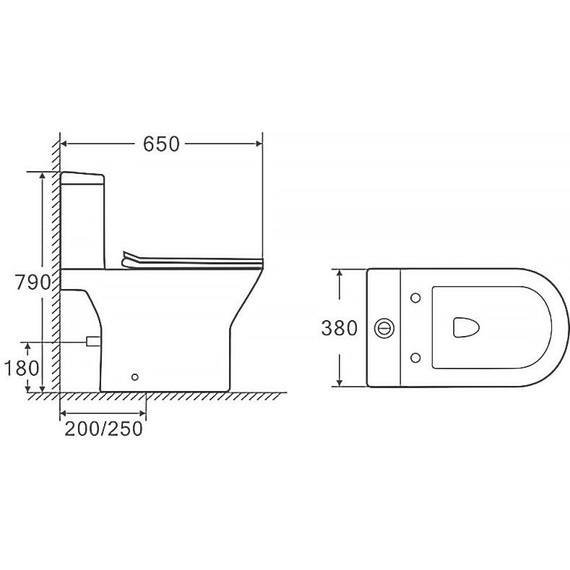 Унитаз-компакт безободковый Azario Mons AZ-76004 с тонкой крышкой микролифт - фото 16