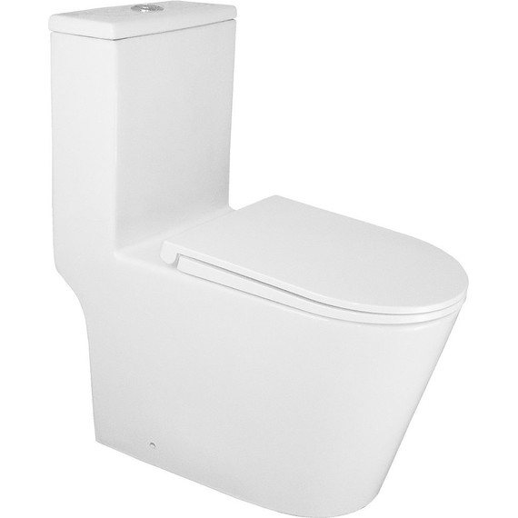 Унитаз-моноблок безободковый Azario Scala AZ-8101 с тонкой крышкой микролифт (система смыва торнадо) - фото, картинка 2 Унитаз-моноблок безободковый Azario Scala AZ-8101 с тонкой крышкой микролифт (система смыва торнадо) - фото 2