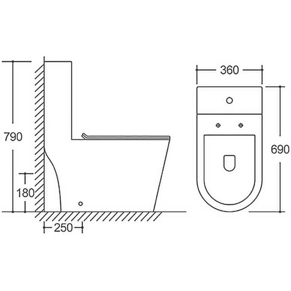 Унитаз-моноблок безободковый Azario Scala AZ-8101 с тонкой крышкой микролифт (система смыва торнадо) - фото, картинка 20 Унитаз-моноблок безободковый Azario Scala AZ-8101 с тонкой крышкой микролифт (система смыва торнадо) - фото 20