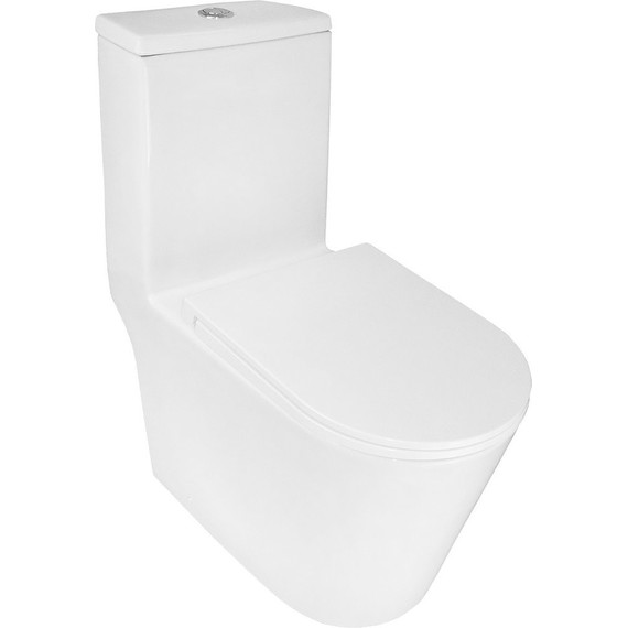 Унитаз-моноблок безободковый Azario Scala AZ-8101 с тонкой крышкой микролифт (система смыва торнадо) - фото, картинка 3 Унитаз-моноблок безободковый Azario Scala AZ-8101 с тонкой крышкой микролифт (система смыва торнадо) - фото 3