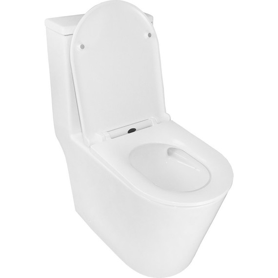 Унитаз-моноблок безободковый Azario Scala AZ-8101 с тонкой крышкой микролифт (система смыва торнадо) - фото, картинка 4 Унитаз-моноблок безободковый Azario Scala AZ-8101 с тонкой крышкой микролифт (система смыва торнадо) - фото 4